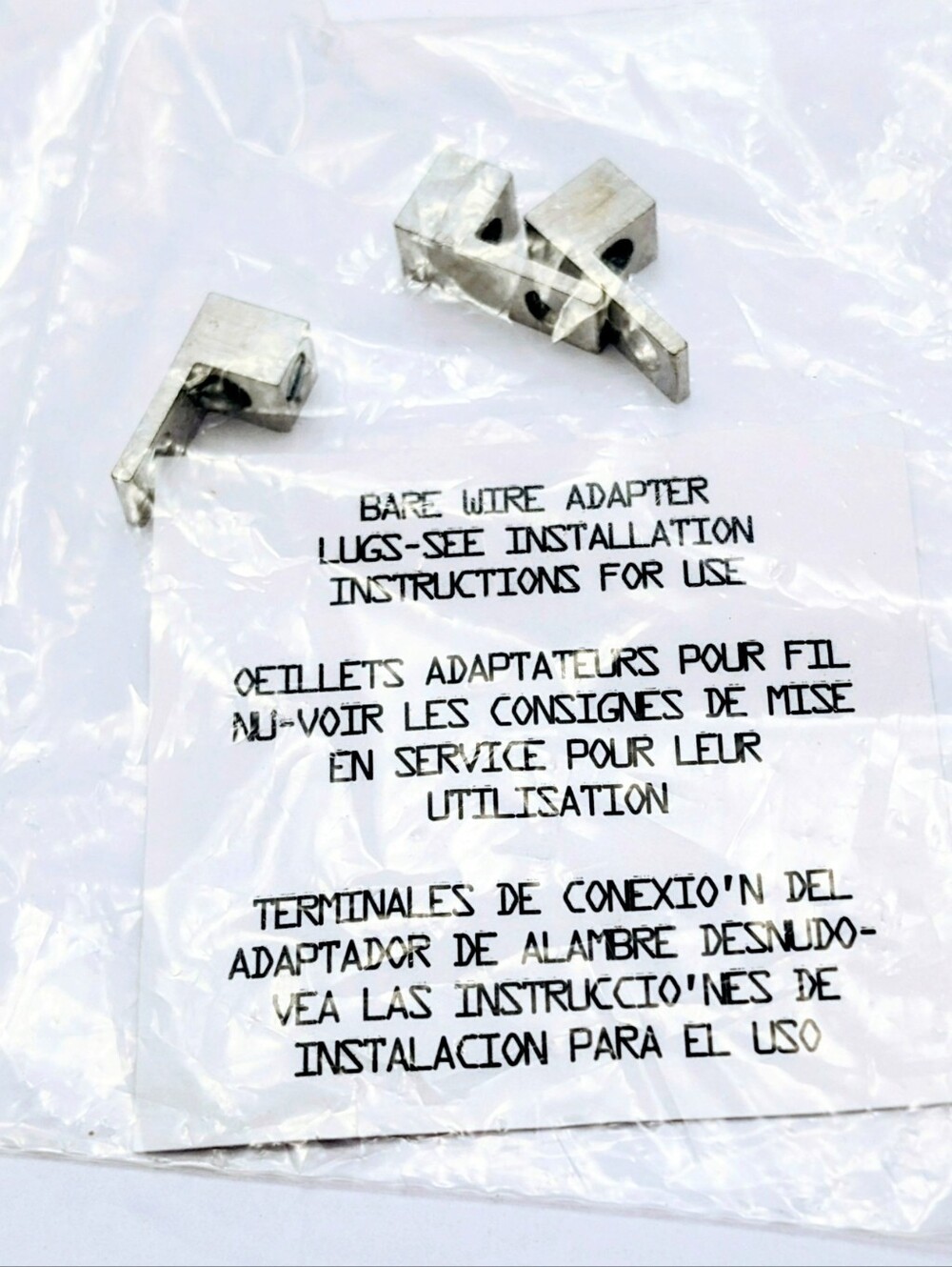 Bare Wire Adapter Lugs Electrical Terminal Block Connectors Set of 3